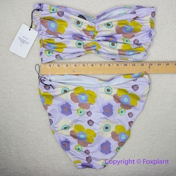 New! Set! Beth Richards Delrey Bikini Top and bottom, 70’s‎ floral bikini, M - Picture 7 of 11